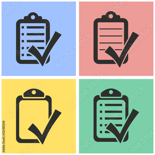 Checklist icon set.