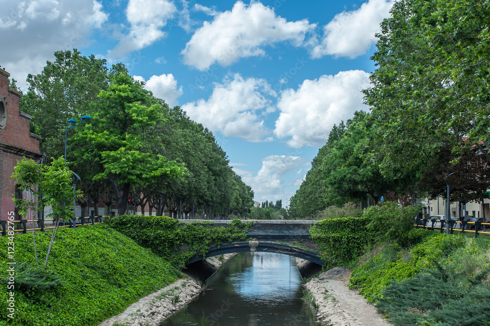 Canal with bridge