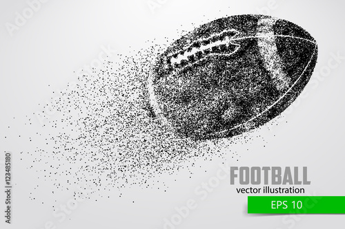Fototapeta sylwetka piłki nożnej z cząstek. Tło i tekst na osobnej warstwie, kolor można zmienić za pomocą jednego kliknięcia.