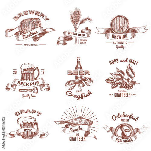 Beer Vintage Style Emblems