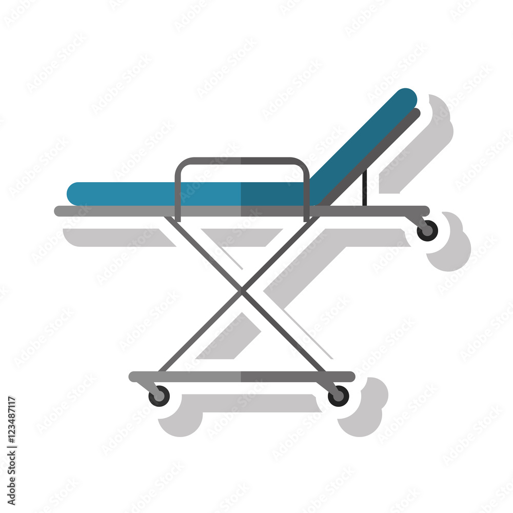 Stretcher icon. Medical health care and hospital theme. Isolated design. Vector illustration Stretcher icon. Medical health care and hospital theme. Isolated design. Vector illustration