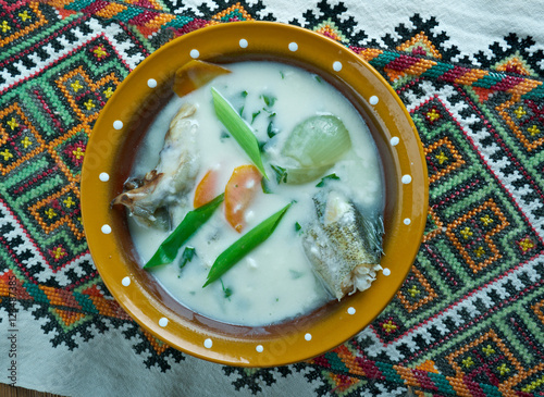 vintage Fish soup in Galichyna photo