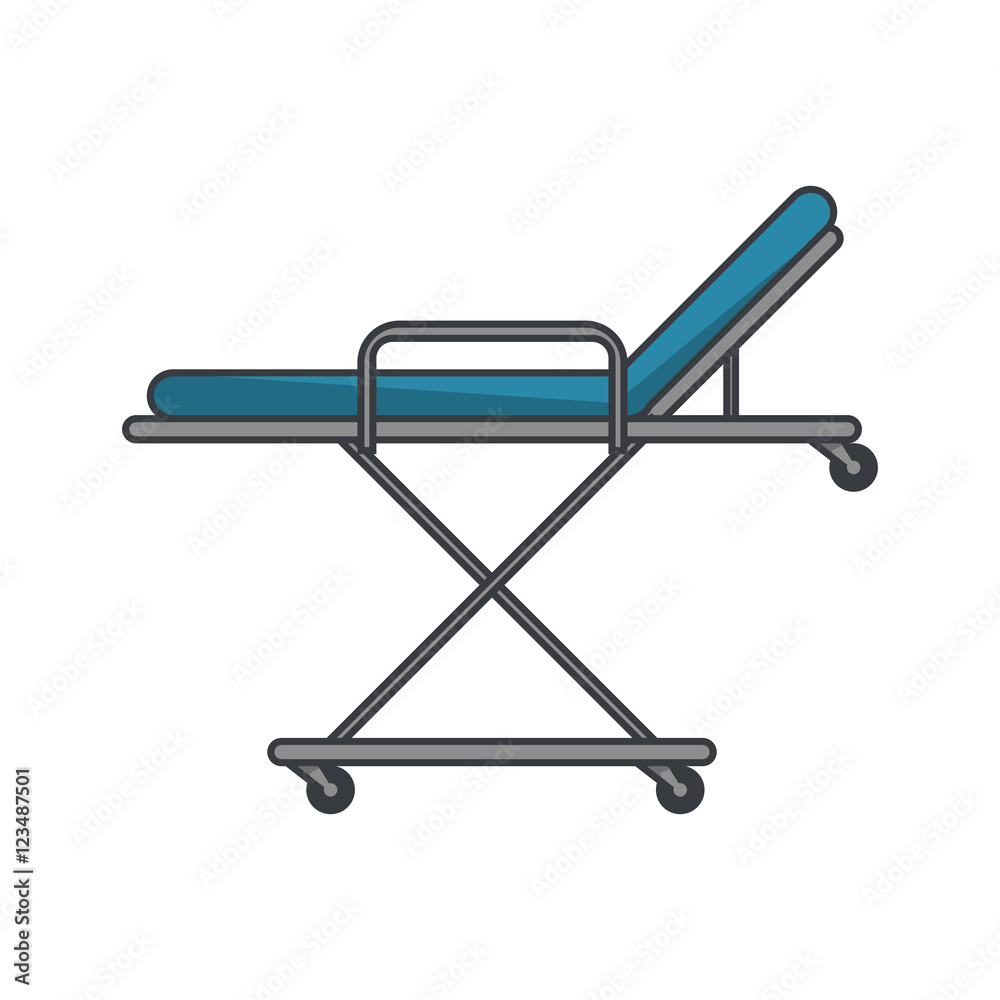 Stretcher icon. Medical health care and hospital theme. Isolated design. Vector illustration Stretcher icon. Medical health care and hospital theme. Isolated design. Vector illustration