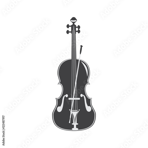 Black and white violin.