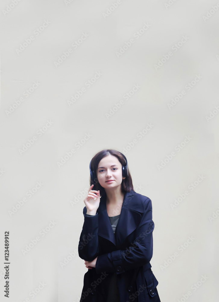 Girl and headphones Girl and headphones