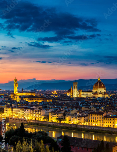 Panoramic sunset in Florence