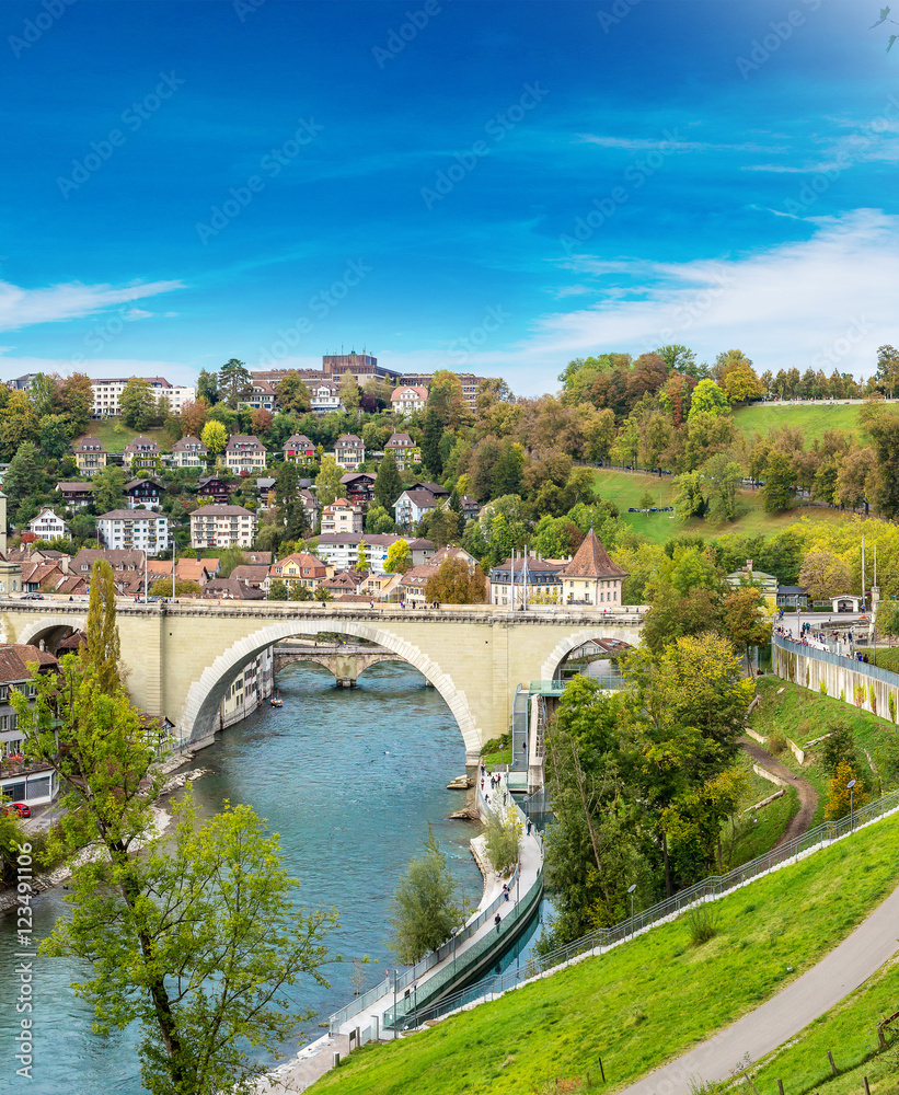 Naklejka premium Panoramic view of Bern