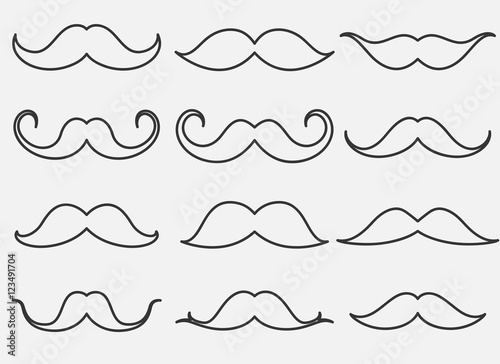 Moustaches Clipart Set