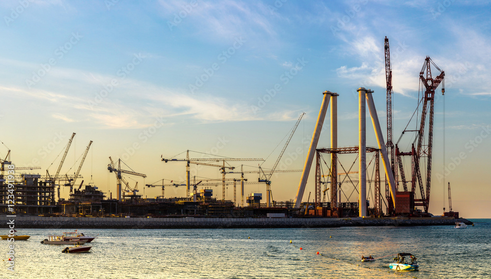 Fototapeta premium Construction site in Dubai