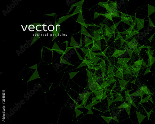 Vector background with abstract particles.