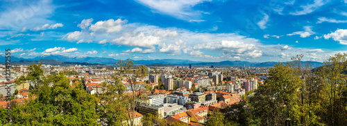 Aerial view of Ljubljana in Slovenia