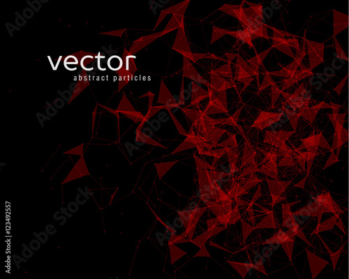 Vector background with abstract particles.
