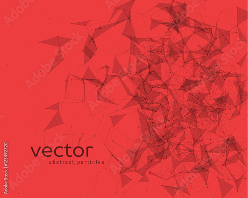 Vector background with abstract particles.