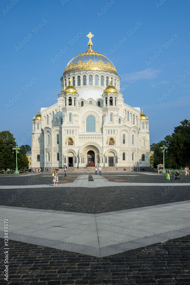 Naval St. Nicholas Cathedral in Kronstadt, Russia