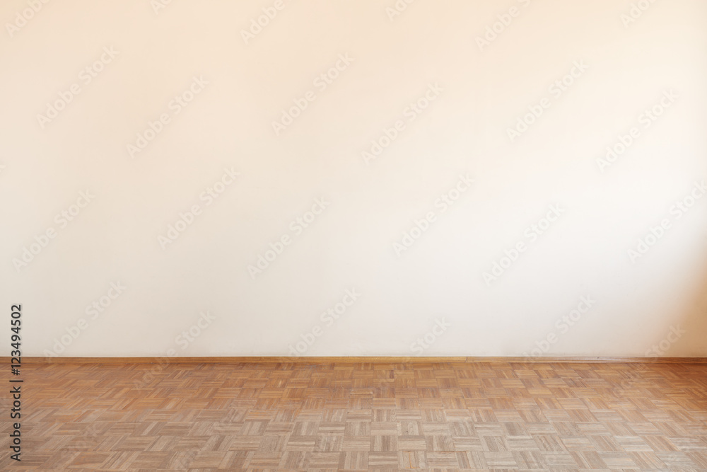 Old wooden floor in empty room interior Old wooden floor in empty room interior
