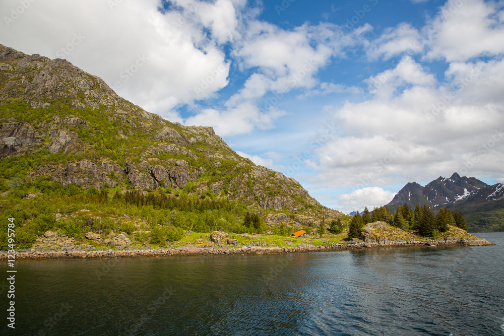 Trollfjord in Lofoten Islands, Norway.