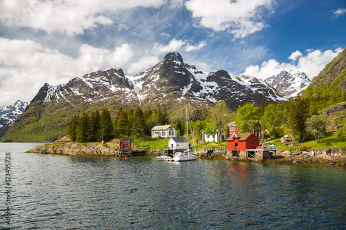 Trollfjord in Lofoten Islands, Norway.