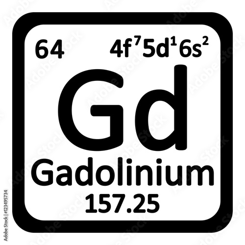 Periodic table element gadolinium icon.