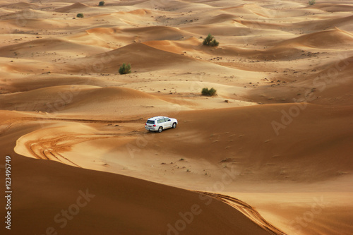 Jeep safari in the sand dunes of the arabian desert in Dubai © arbalest