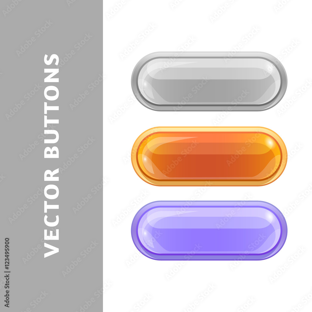 Fototapeta premium Bright buttons for web sites and applications.