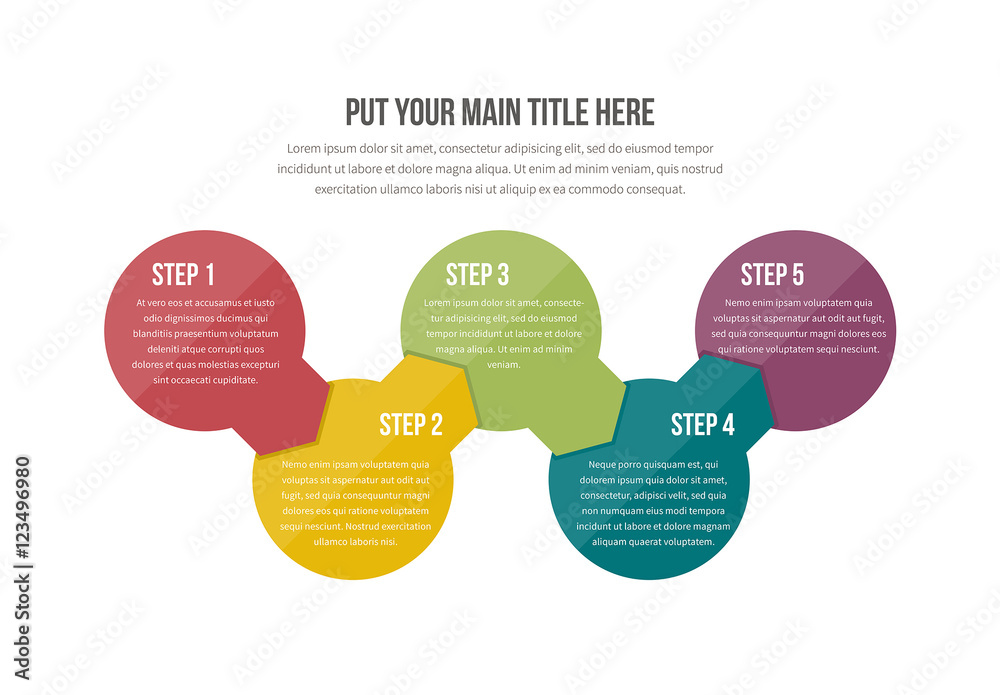 Circular Flowchart Infographic Stock Template | Adobe Stock