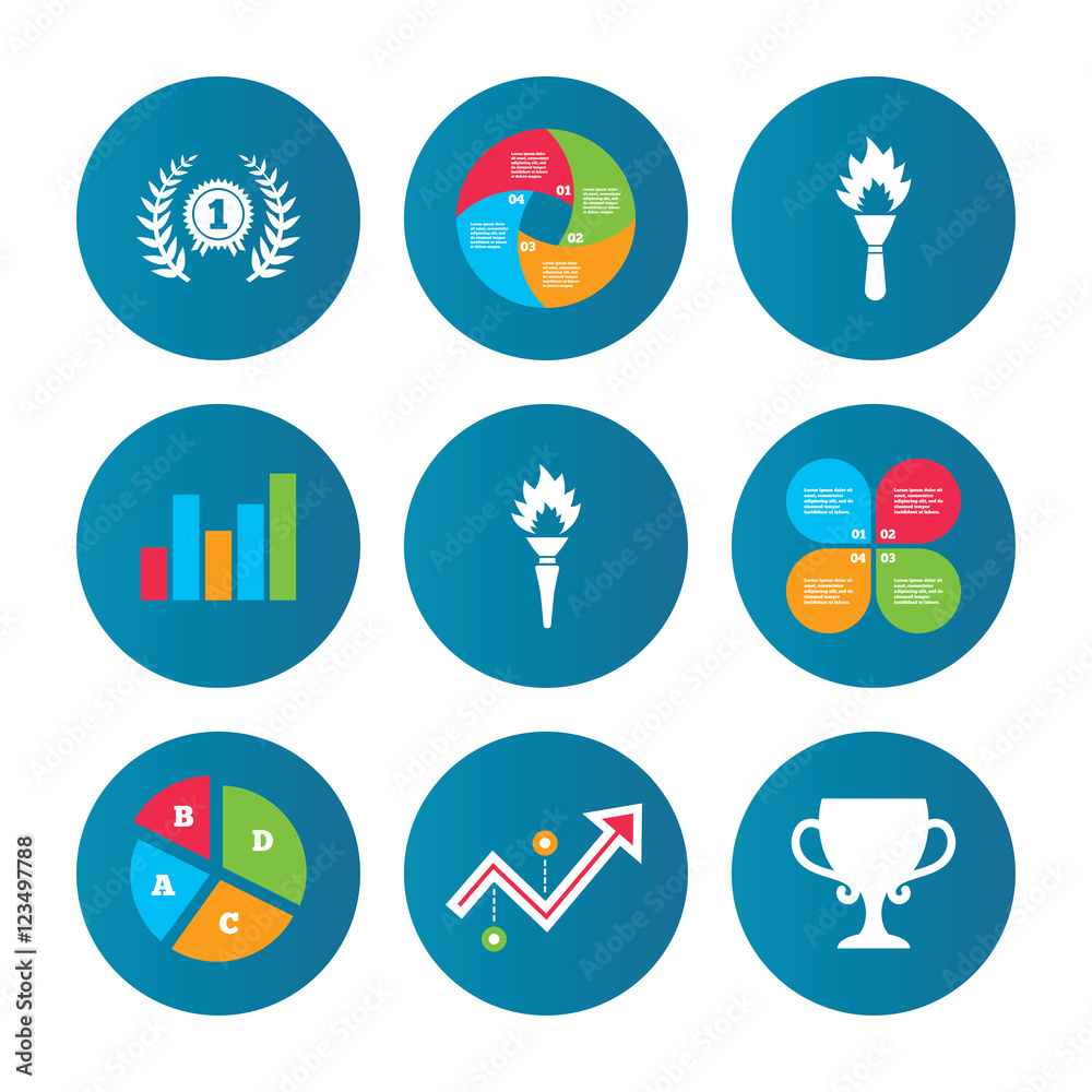 First place award cup icons. Prize for winner. First place award cup icons. Prize for winner.
