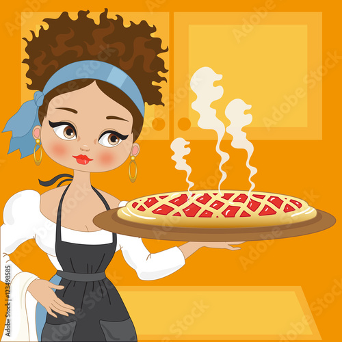 Housewife with Cake