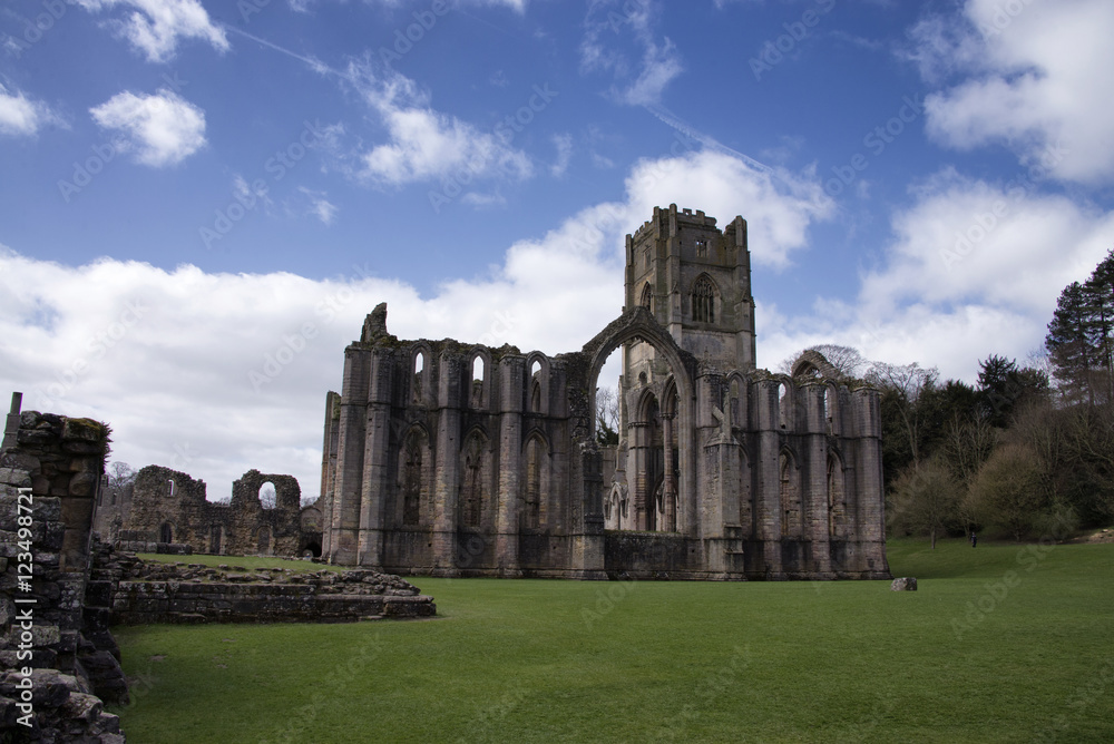 Side of Fountains Abbey