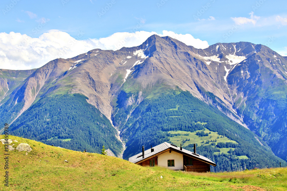 Scenic view of the Swiss mountains