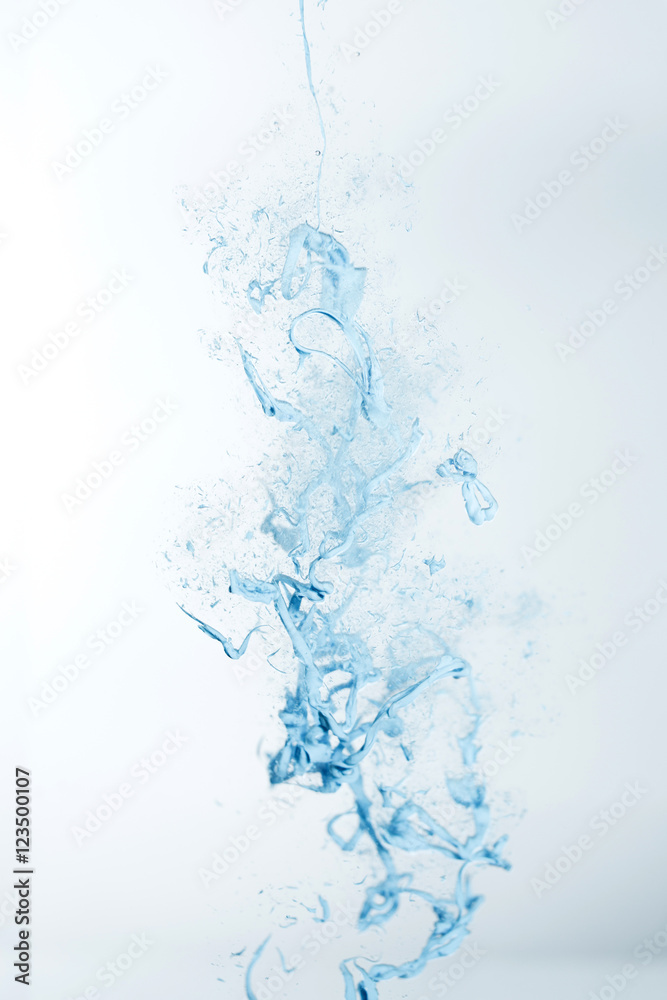 Blue ink in water.