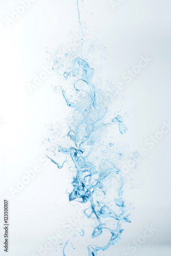 Blue ink in water.