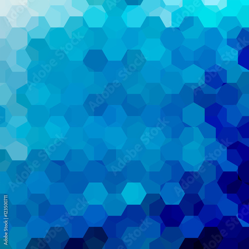 Abstract background consisting of blue hexagons. Geometric design for business presentations or web template banner flyer. Vector illustration.