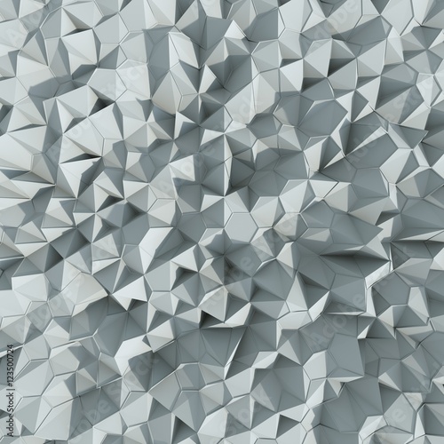 Low polygon style illustration of a white abstract geometric background