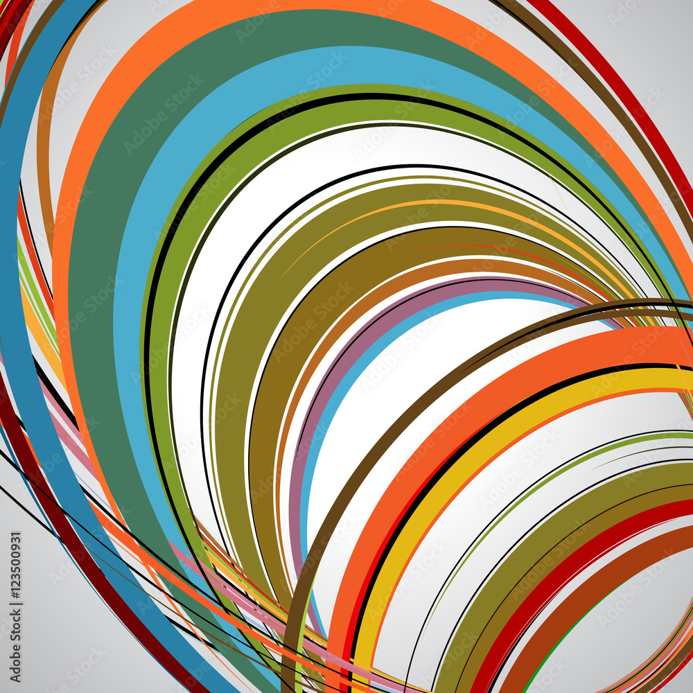 Abstract spiral on white background. Design element for graphic design, Business presentation, posters. Vector Illustration. Yellow, red,blue, green, orange colors Abstract spiral on white background. Design element for graphic design, Business presentation, posters. Vector Illustration. Yellow, red,blue, green, orange colors