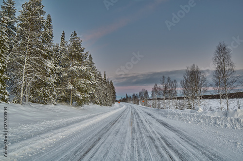 Winter Road in Finland