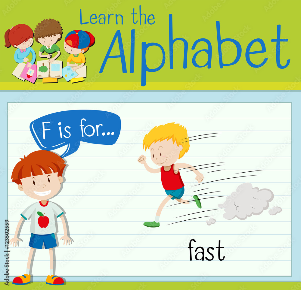 Flashcard letter F is for fast Flashcard letter F is for fast