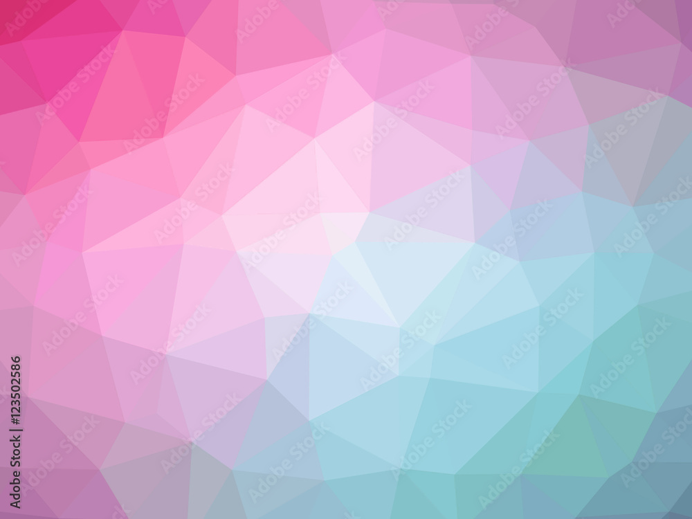 Abstract pink teal blue gradient low polygon shaped background Abstract pink teal blue gradient low polygon shaped background