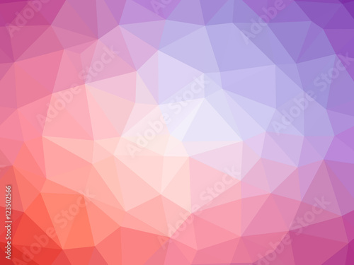 Orange purple gradient polygon shaped background