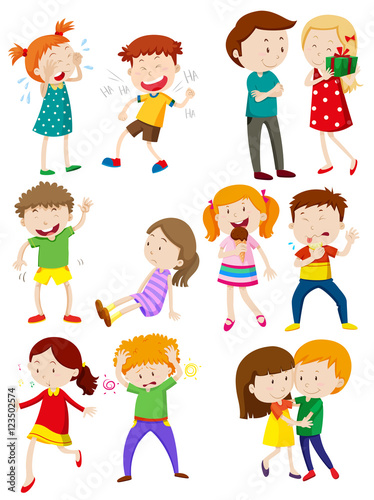 Kids with different emotions