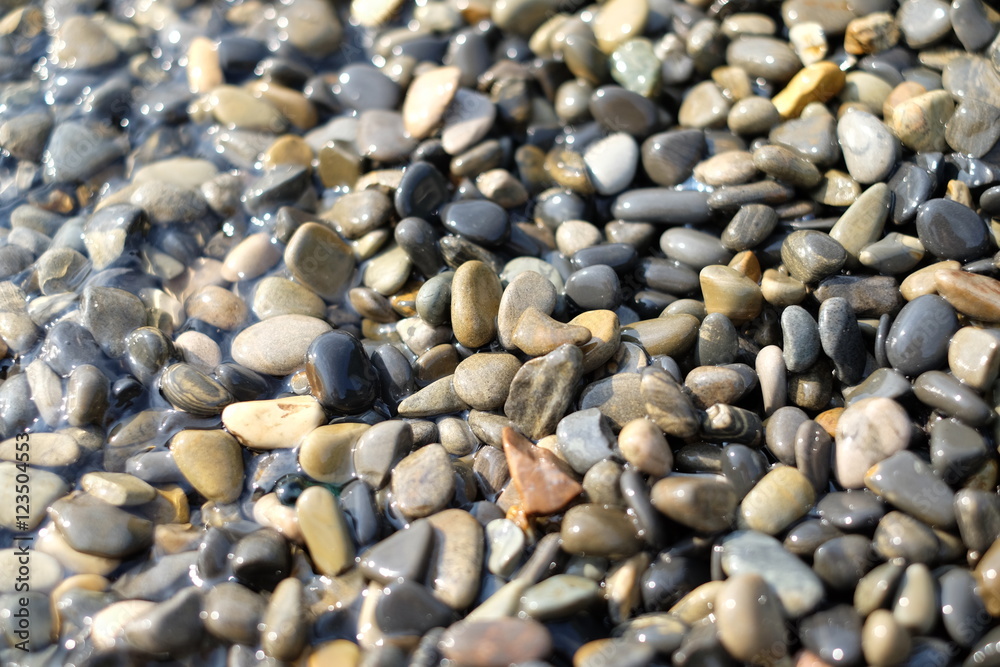 Sea stones and water Sea stones and water
