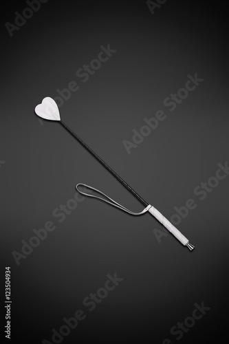  leather whip, sexual fetish, isolated on white background