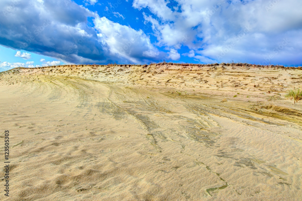 Grey dunes in the fall time. Curonian Spit, Lithuania. Grey dunes in the fall time. Curonian Spit, Lithuania.