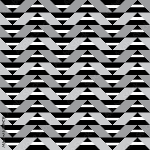 Geometric pattern with white grey and black chevron