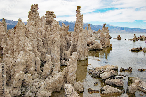 Fotografia Close-up of tufa columns at Mono Lake, California