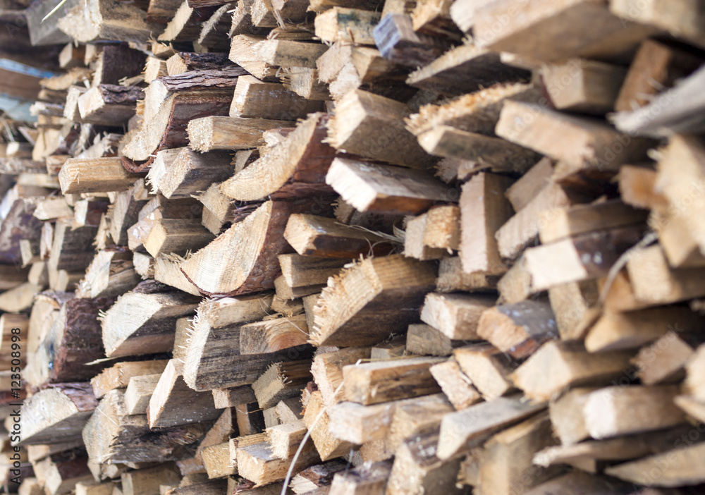 Stack of Plenty Fir Wood Boards Placed Bulk Stack of Plenty Fir Wood Boards Placed Bulk