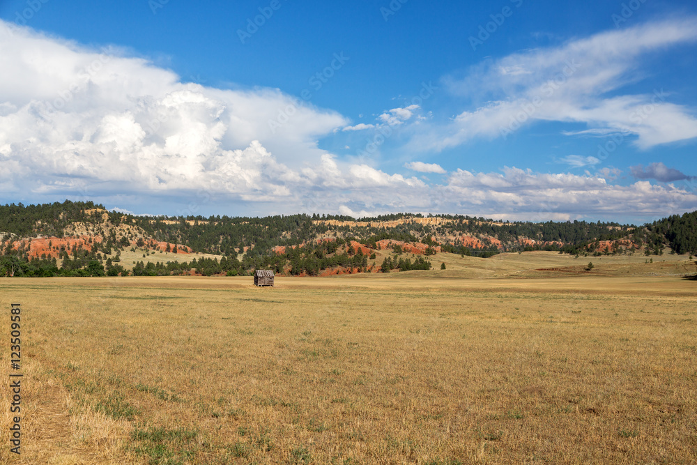 Grasslands and hills in eastern Wyoming on a summer day. Grasslands and hills in eastern Wyoming on a summer day.