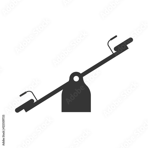 silhouette see saw for kids vector illustration