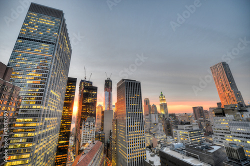 New York Skyline at Sunset