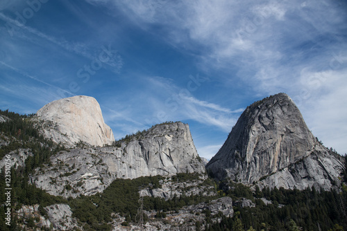 View of Half Dome, Mt. Broderick, Liberty Cap from John Muir Tr