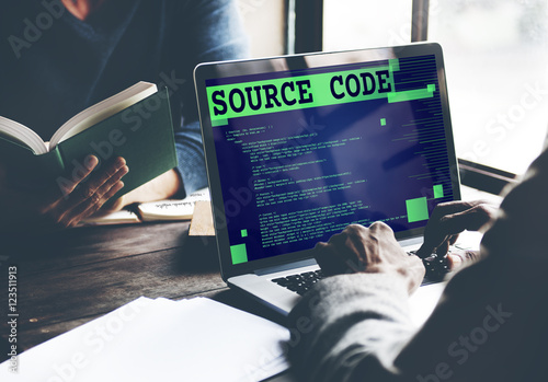 Source Code Analysis Binary Computer Internet Concept